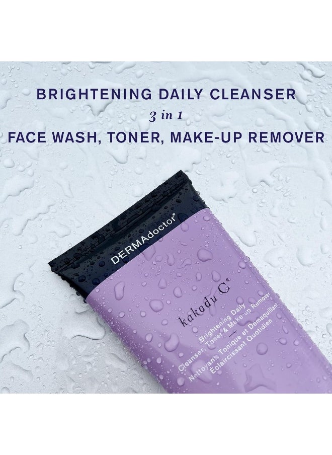 Kakadu C Brightening Daily Cleanser, Toner & Make-Up Remover For Women 7.1 Oz