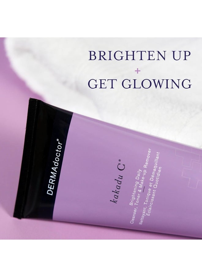Kakadu C Brightening Daily Cleanser, Toner & Make-Up Remover For Women 7.1 Oz