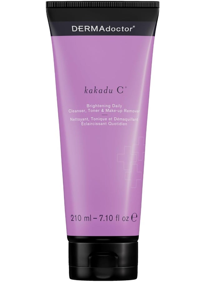 Kakadu C Brightening Daily Cleanser, Toner & Make-Up Remover For Women 7.1 Oz