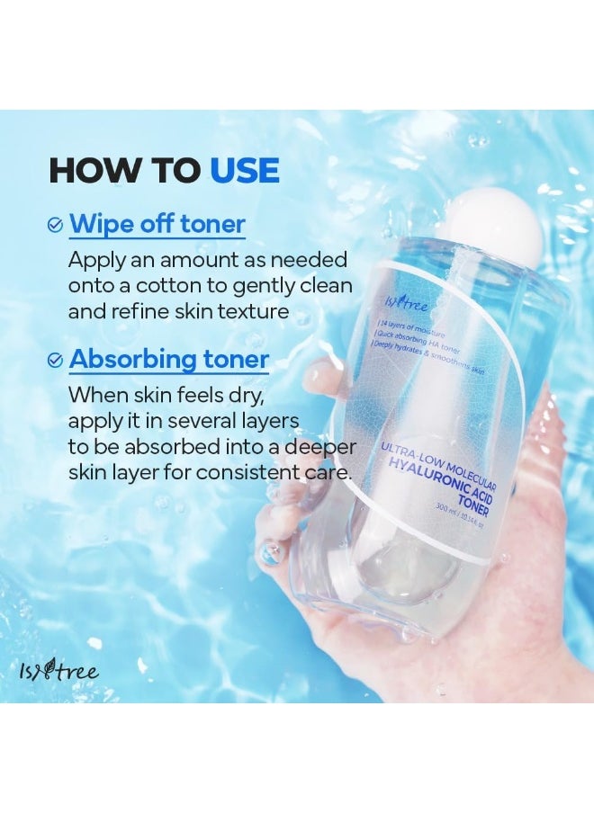 Ultra-Low Molecular Hyaluronic Acid Toner 300Ml 10.14 Fl.Oz