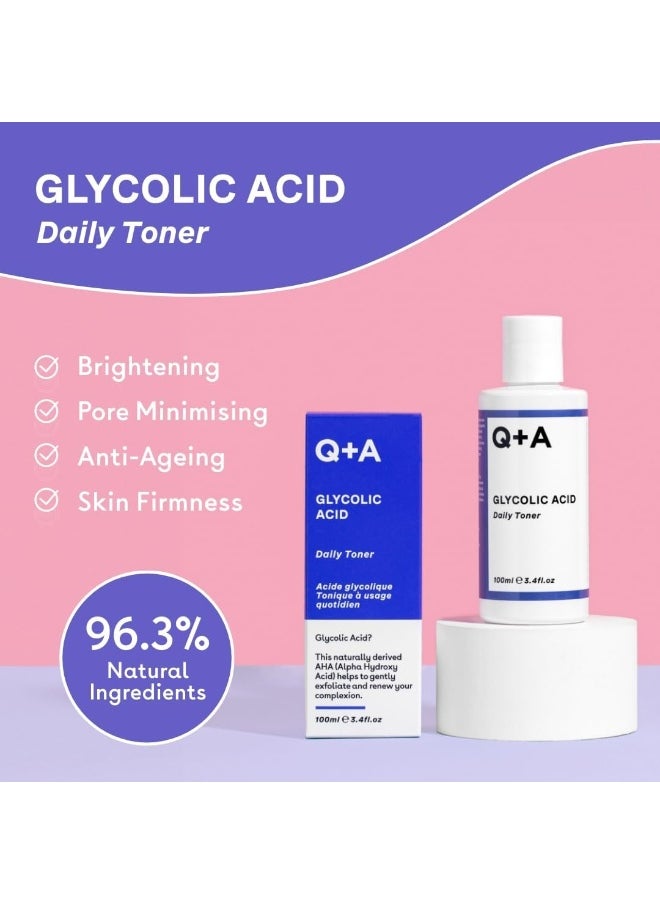 Glycolic Acid Daily Toner | 100Ml | Hydrating & Brightening Toner With Glycolic Acid, Hyaluronic Acid, And Betaine