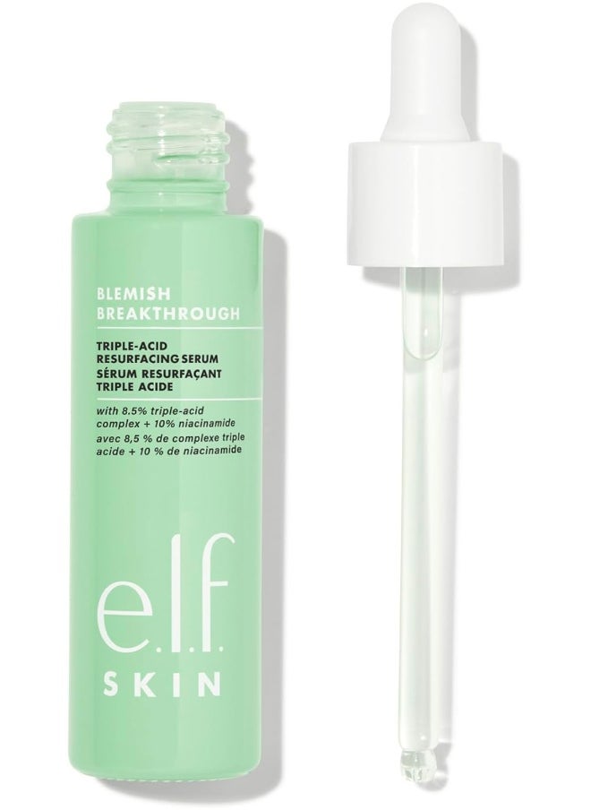 Skin Blemish Breakthrough Triple-Acid Resurfacing Serum, Hydrating Night Serum For Fighting Acne, Helps Improve Skin Tone & Texture