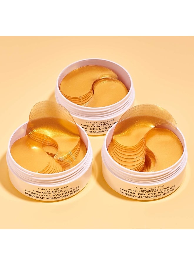 24K Gold Pure Luxury Lift & Firm Hydra-Gel Eye Patches (60 Patches)