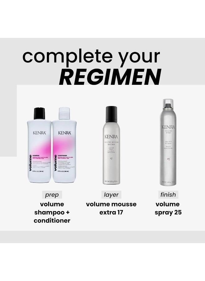 Kenra Professional Volume Mousse Extra 17 | Firm Hold Mousse | All Hair Types | 8 oz