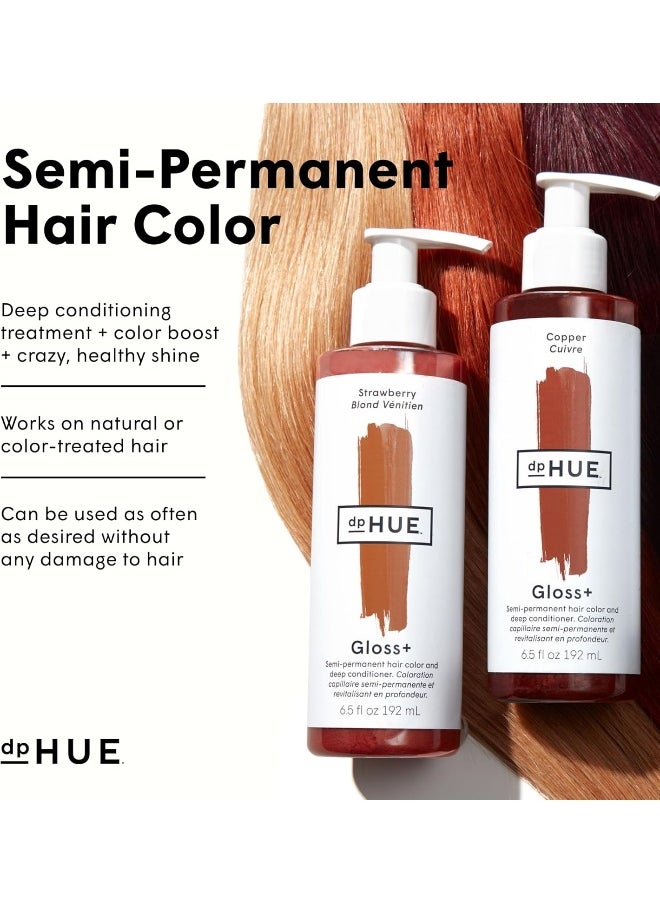 Gloss+ Semi-Permanent Hair Color And Deep Conditioner - Auburn 192Ml/6.5Oz