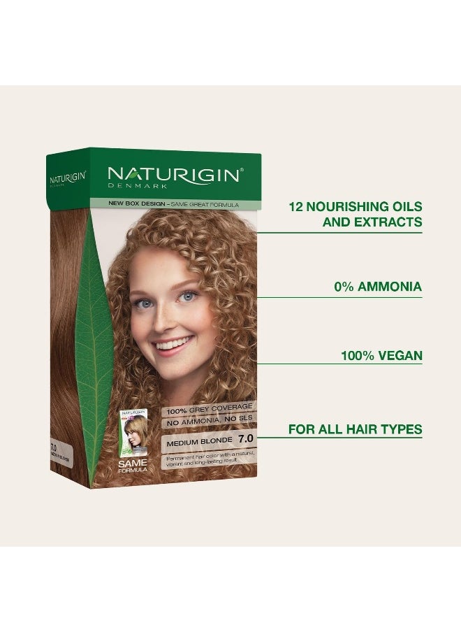Natural Medium Blonde Permanent Hair Colour With Natural Ingredients - No Ammonia