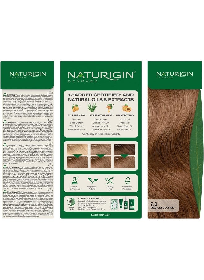 Natural Medium Blonde Permanent Hair Colour With Natural Ingredients - No Ammonia