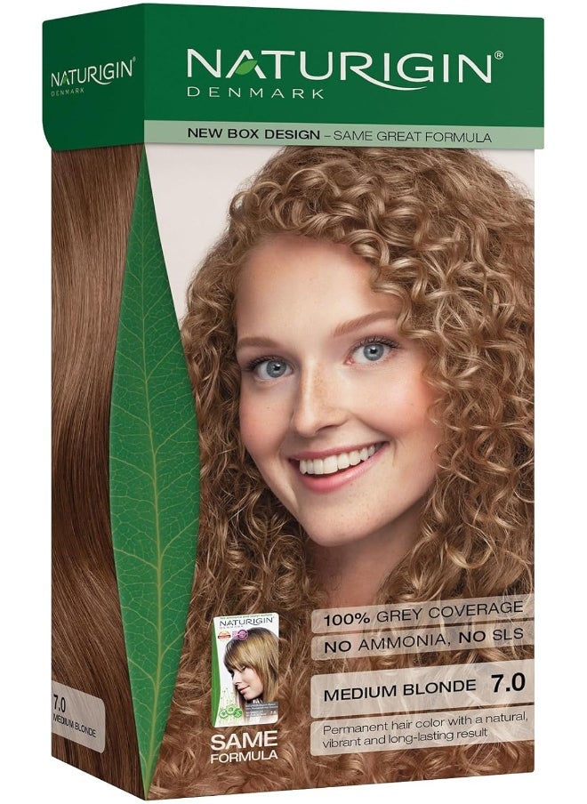 Natural Medium Blonde Permanent Hair Colour With Natural Ingredients - No Ammonia
