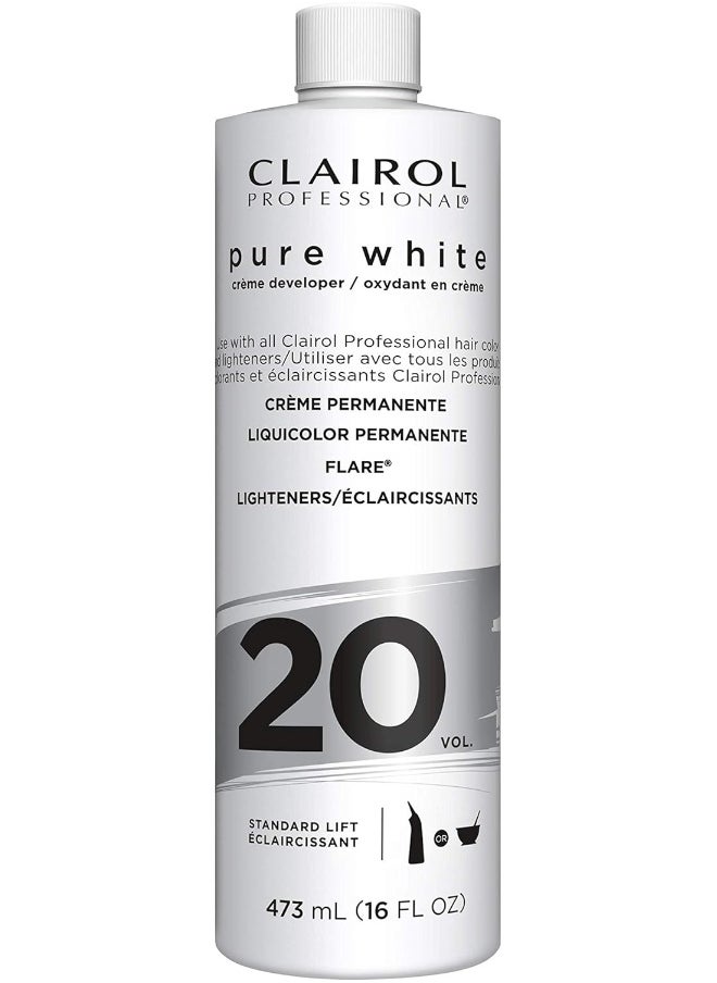 Pure White 20 Volume Developer, 470Ml