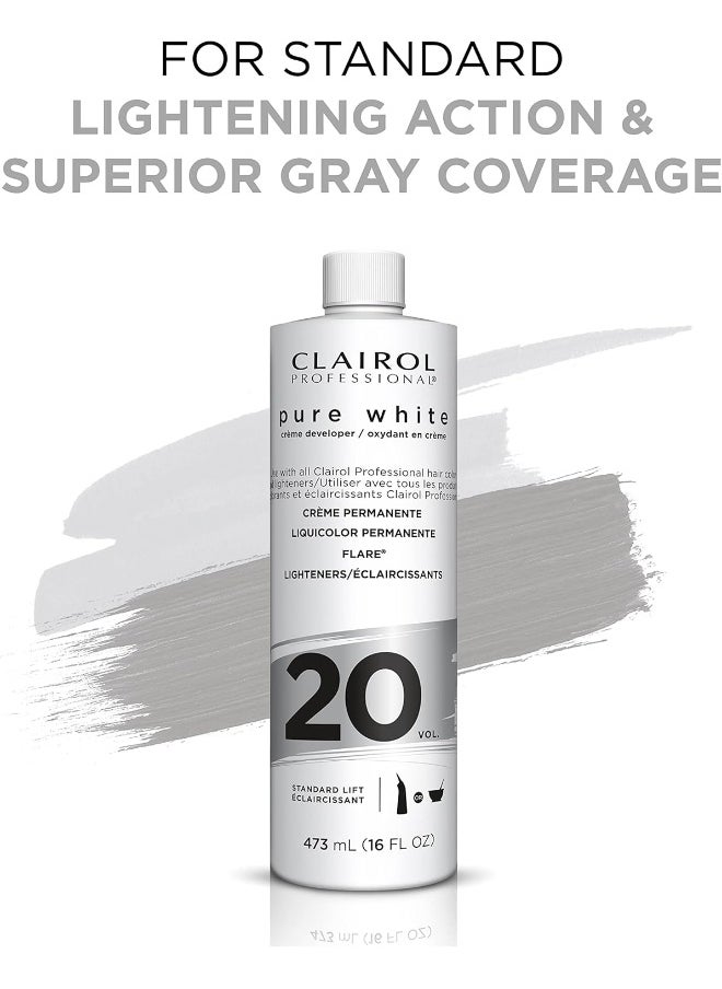 Pure White 20 Volume Developer, 470Ml