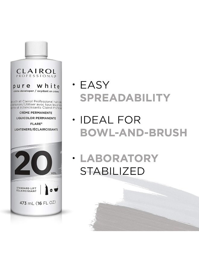 Pure White 20 Volume Developer, 470Ml