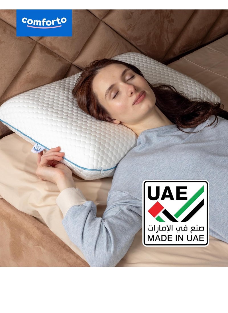 Comforto Classic Cooler Memory Foam Pillow 60x40x13 cm