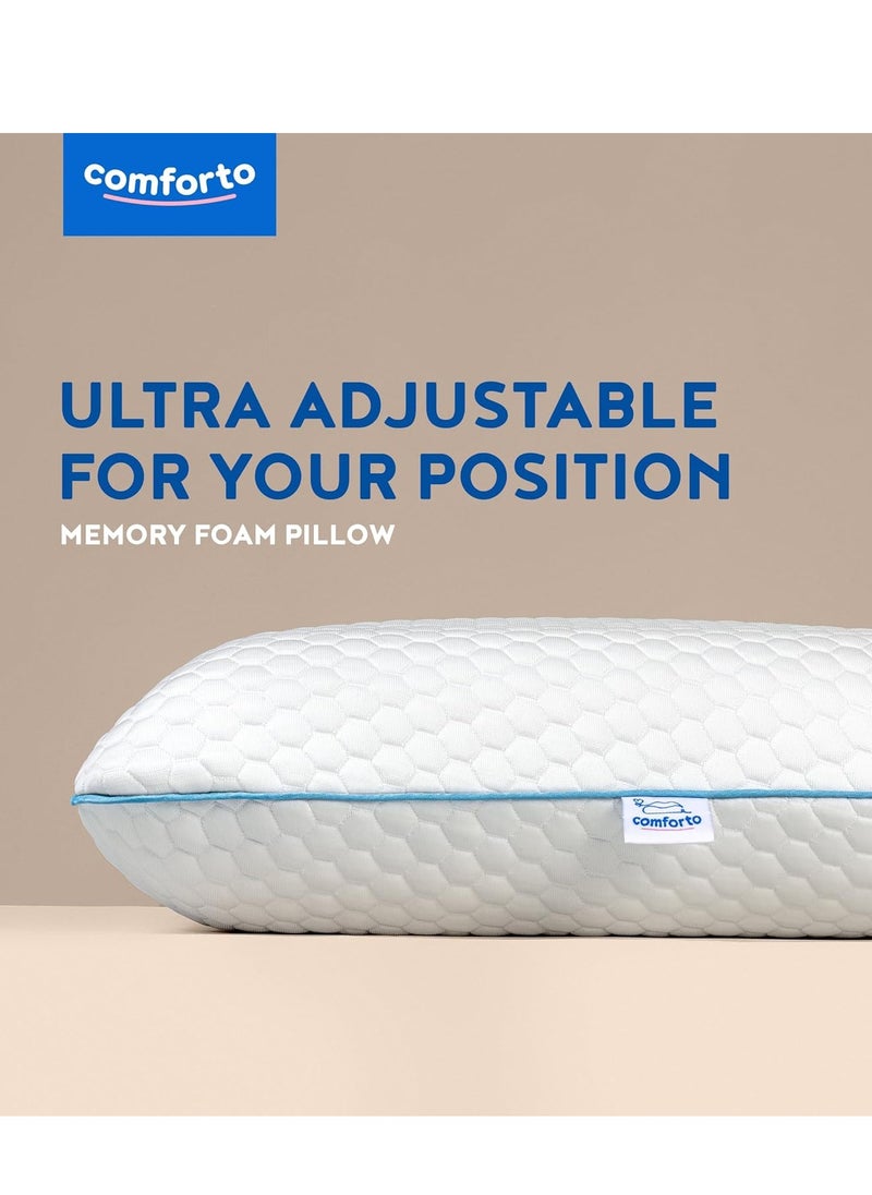 Comforto Classic Cooler Memory Foam Pillow 60x40x13 cm