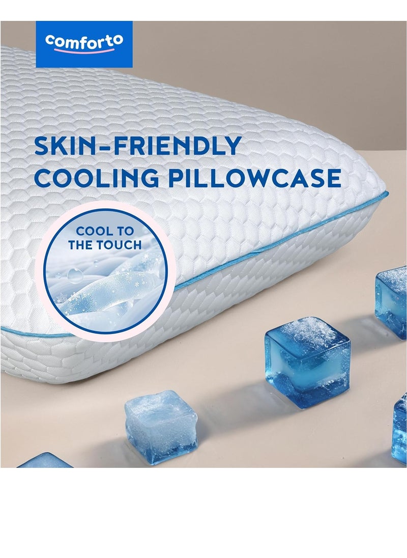 Comforto Classic Cooler Memory Foam Pillow 60x40x13 cm