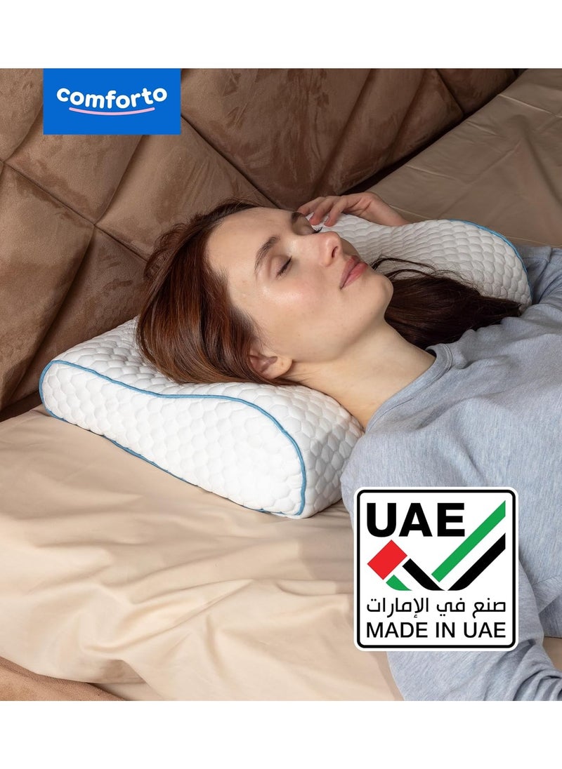 Comforto Child and Travel Memory Foam Pillow 50x30x11-8 cm