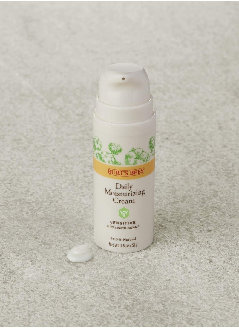 Burt's Bees Daily Face Moisturizer Cream for Sensitive Skin, 1.8 Ounces