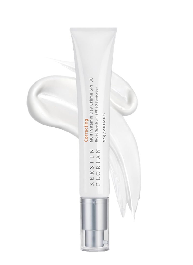 Kerstin Florian Multi Vitamin Day Creme SPF 30 | Daily Facial Moisturizer with Natural Zinc Oxide | Sunscreen with UVA and UVB Protection | Oil Free (2 oz)
