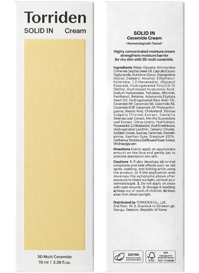 Solid In Ceramide Cream 70Ml (2.36 Fl. Oz.)