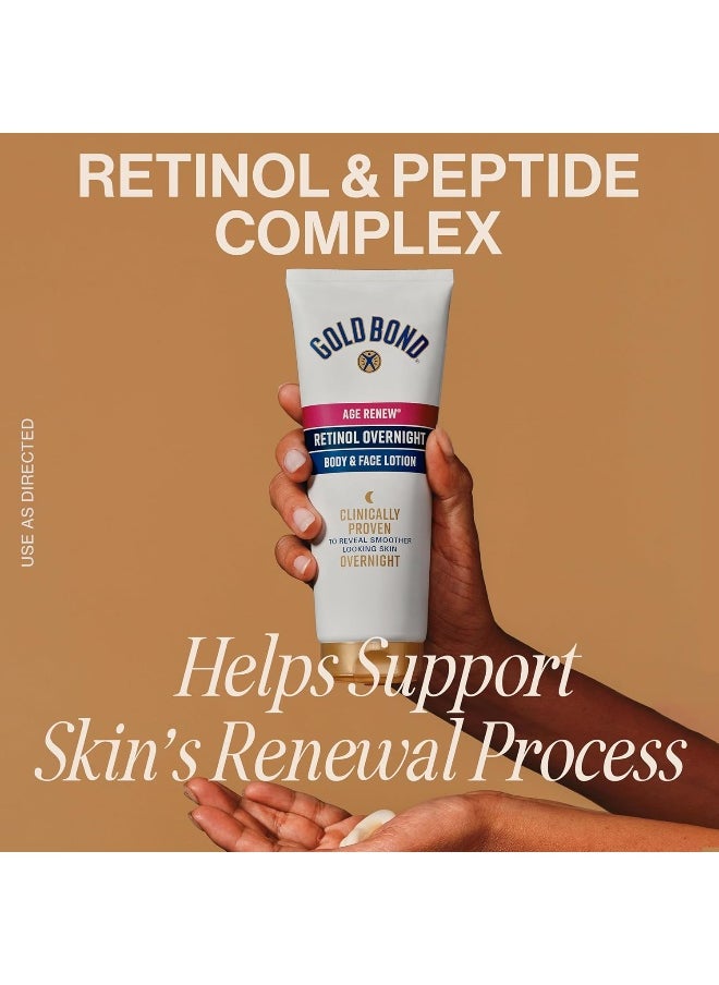 Age Renew Retinol Overnight Body & Face Lotion, With Retinol & Peptide Complex, 7 Oz.