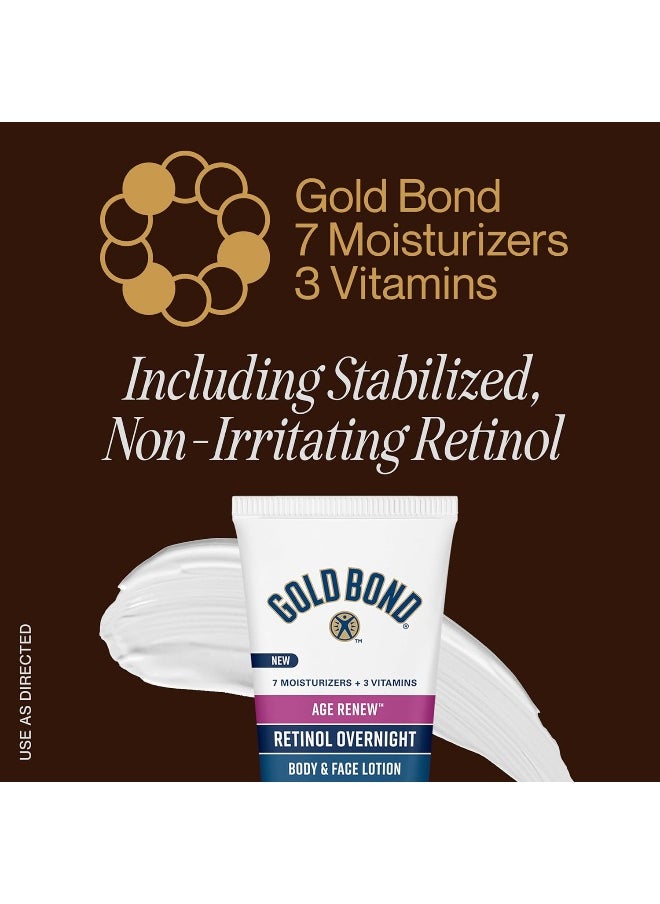 Age Renew Retinol Overnight Body & Face Lotion, With Retinol & Peptide Complex, 7 Oz.