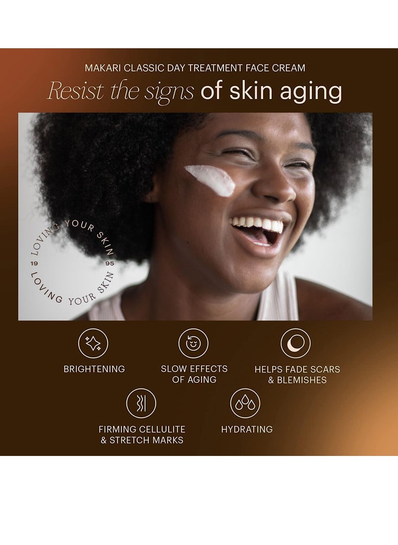 Makari Classic Day Radiance Face Cream (1.85 fl.oz) | Anti-Aging Treatment for Dark Marks, Scars, Blemishes, and Hyperpigmentation | Moisturizing Face Day Cream for Dry & Maturing Skin