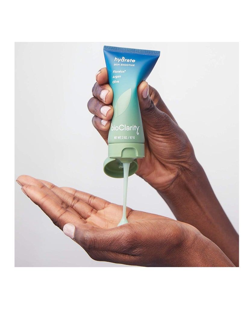 BioClarity Skin Smoothie Gel Moisturizer, 24-Hour Hydration, For Normal & Oily Skin, 100% Vegan Formula, Clean Ingredients with Olive, Argan & Ceramide, 1 fl oz