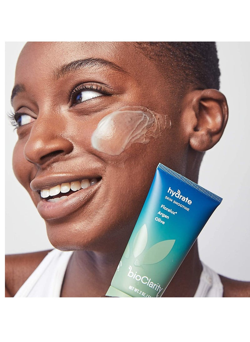BioClarity Skin Smoothie Gel Moisturizer, 24-Hour Hydration, For Normal & Oily Skin, 100% Vegan Formula, Clean Ingredients with Olive, Argan & Ceramide, 1 fl oz