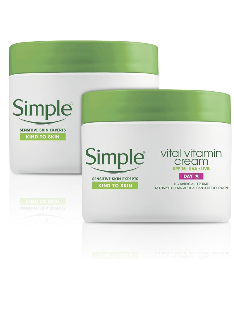 Simple Kind to Skin Vital Vitamin Day Cream (50ml) - Pack of 2