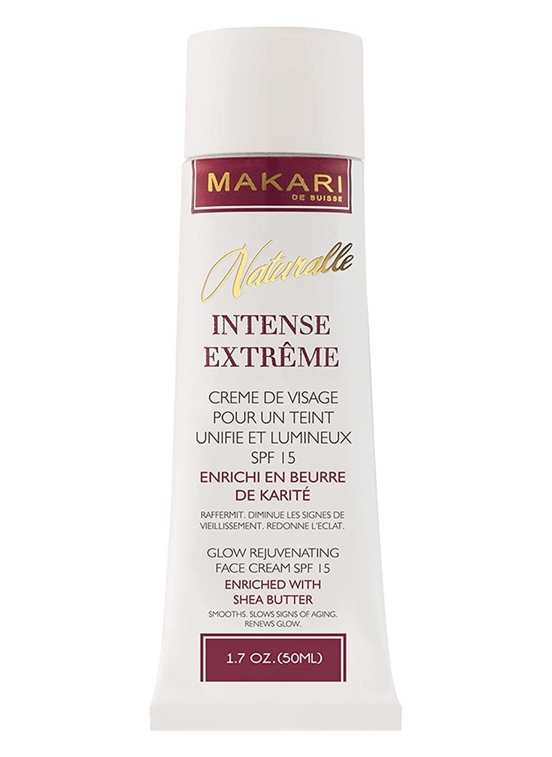 Makari Naturalle Intense Extreme Brightening Face Cream (1.7 oz) | Anti-Aging and Brightening Treatment for Acne Scars, Stretch Marks and Wrinkles | Moisturizer for Dry Skin with Shea Butter and SPF 16