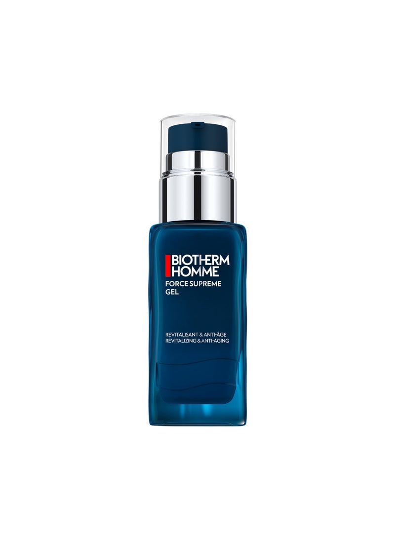 Biotherm Homme Force Supreme Gel, a Revitalizing & Anti-Aging Gel Cream for Men with Pro-Xylane and Blue Algae for Firmer Skin and Suppler Skin, Anti-Aging Skincare, 1.7 Fl. Oz.
