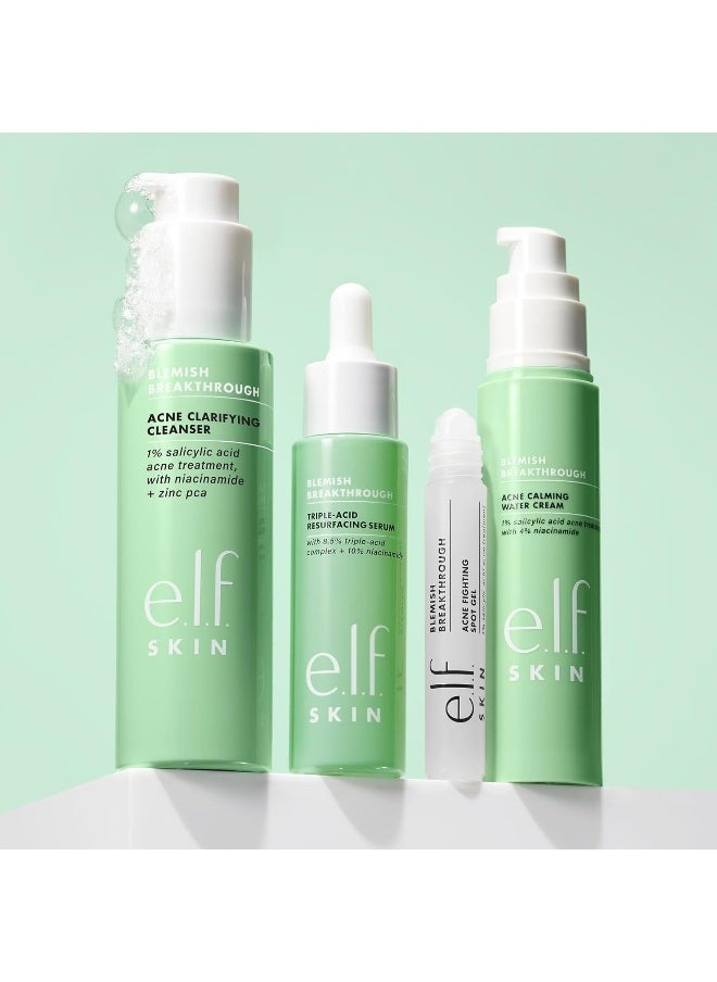 Skin Blemish Breakthrough Clarifying Cleanser, Gel Cleanser For Removing Makeup, Controlling Oil & Clarifying Pores, 1% Salicylic Acid