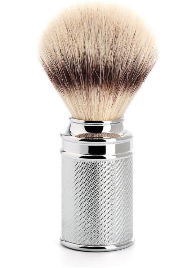Traditional Chrome Silvertip Fibre Shaving Brush