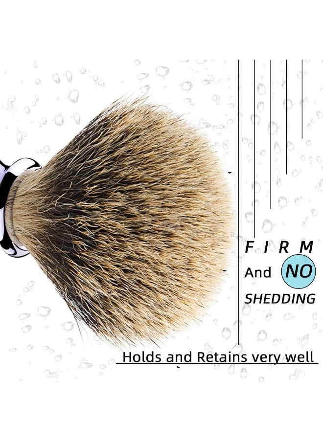 Finest Badger Shaving Brush With Resin Handle- Engineered For The Best Shave Of Your Life (Gray)