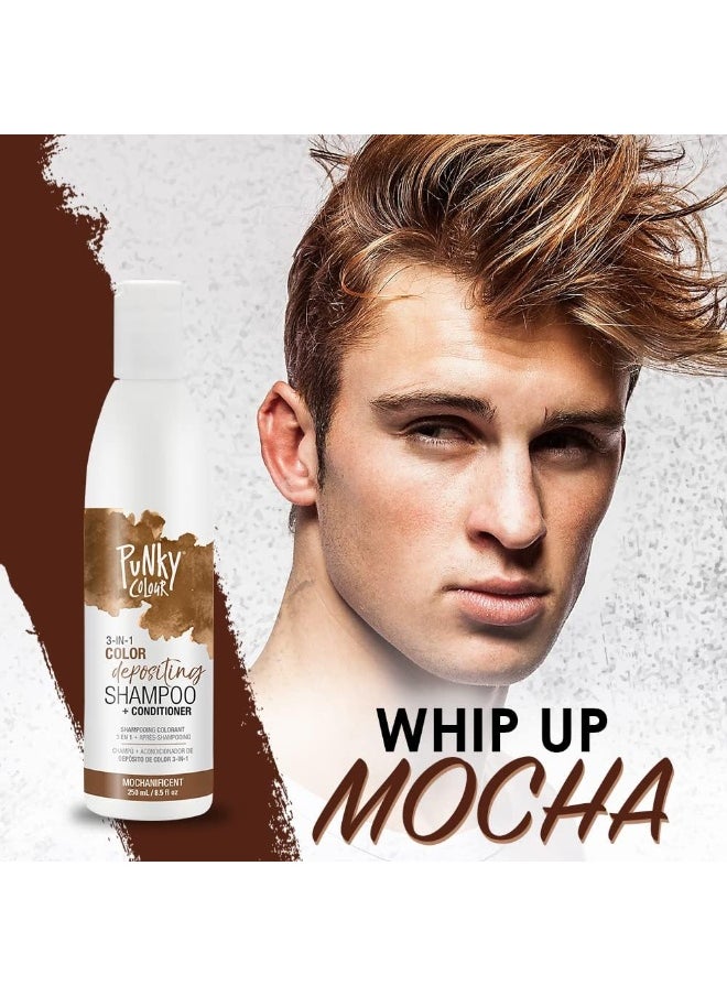 Colour 3-In-1 Color Depositing Hair Cleanser & Conditioner, 8.5 Fl Oz. (Mochanificent)