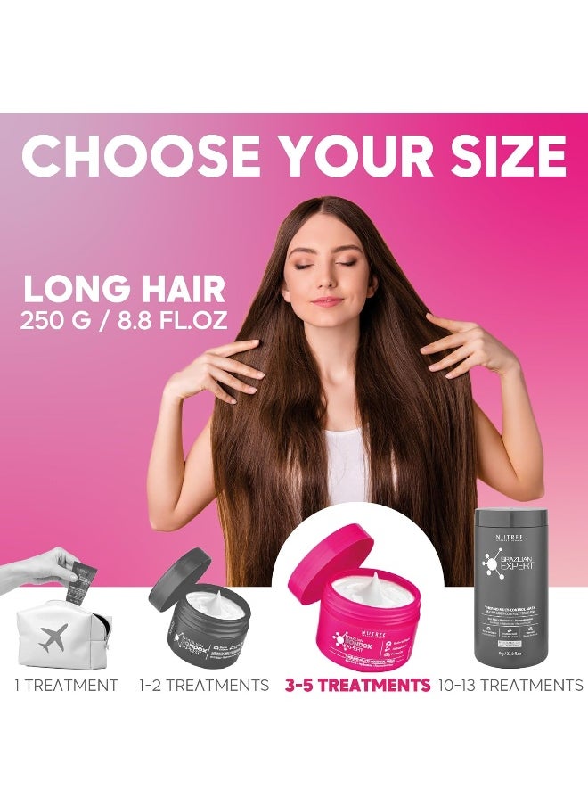 Hair Mask For Damaged Hair Brazilian Bondox Treatment - 250G Thermal Activated Mask For Dry Frizzy Hair | Formaldehyde Free Cruelty Free | Results For Up To 1-3 Months | Almond Hair Oil Hair Repair