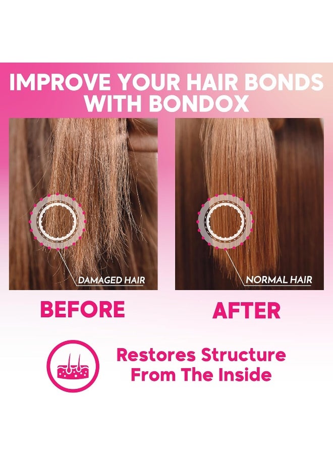 Hair Mask For Damaged Hair Brazilian Bondox Treatment - 250G Thermal Activated Mask For Dry Frizzy Hair | Formaldehyde Free Cruelty Free | Results For Up To 1-3 Months | Almond Hair Oil Hair Repair