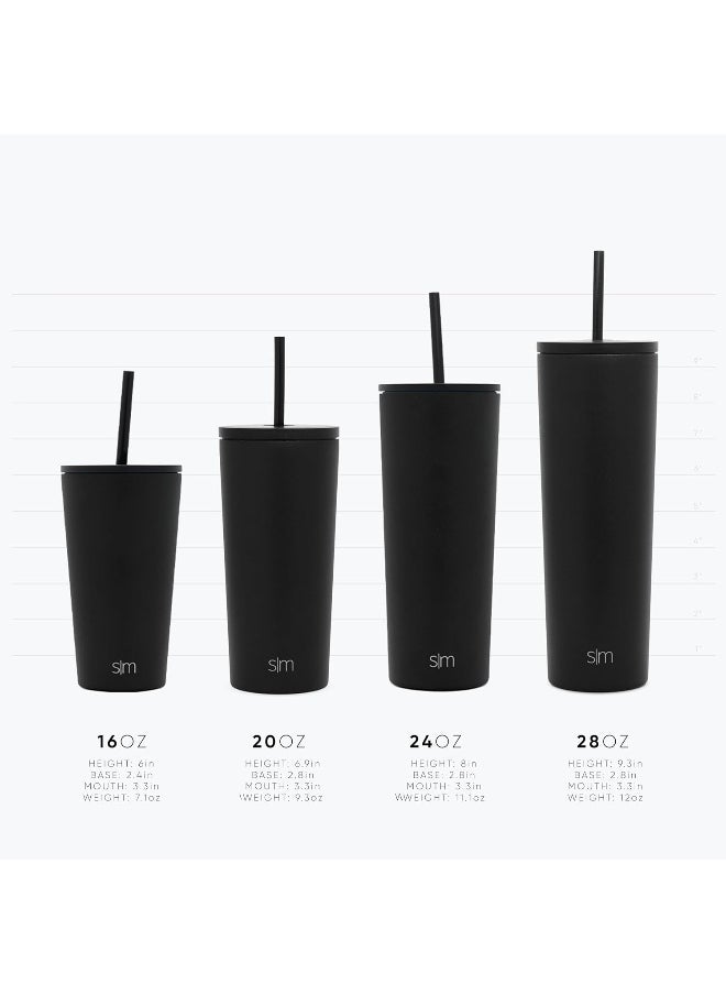 Simple Modern Insulated Tumbler with Lid and Straw