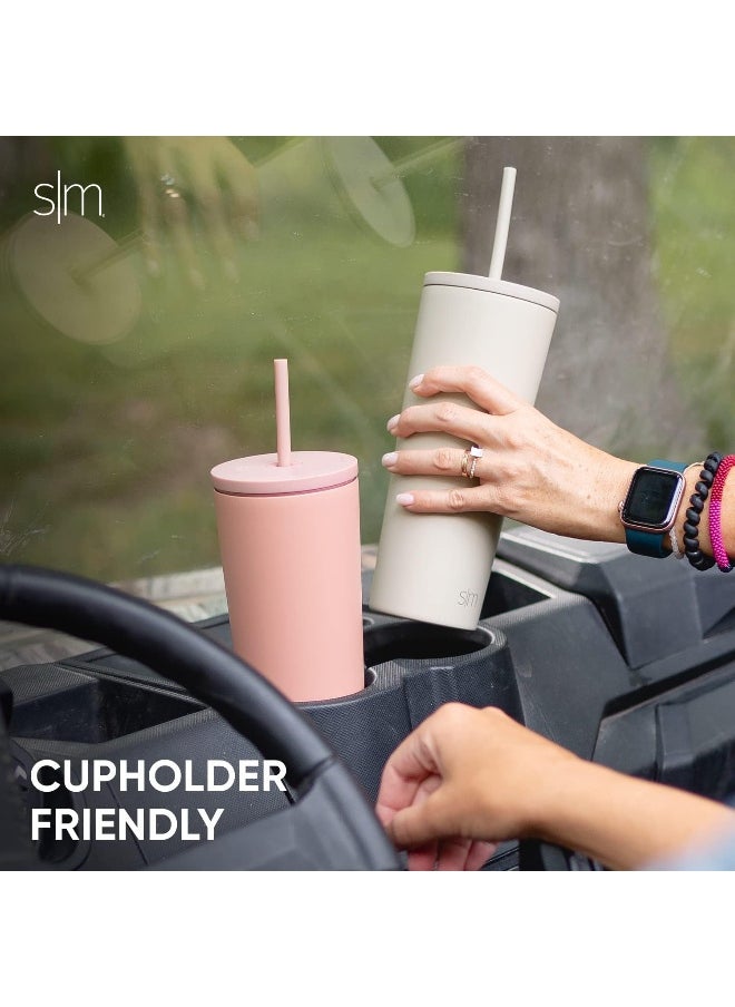 Simple Modern Insulated Tumbler with Lid and Straw