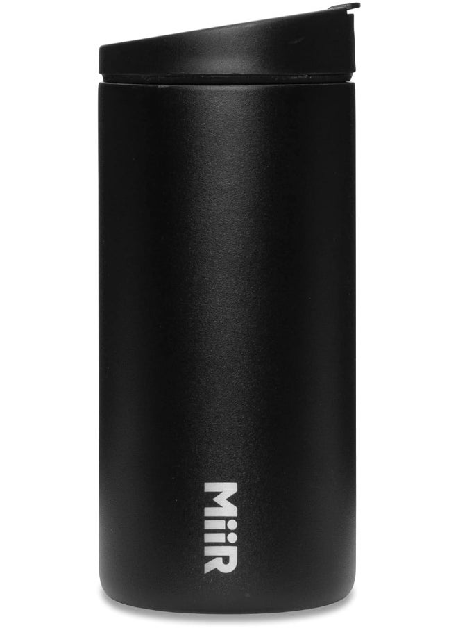 MiiR, Flip Traveler, Double-Wall Vacuum Insulated with Leakproof Lid, BPA-Free Stainless Steel Construction, Black, 12 Fluid Ounces