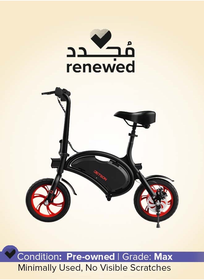 Renewed - Bolt Folding Electric Ride-On Bike, Easy-Folding, Built-in Carrying Handle, Twist Throttle, Up to 15.5 MPH, Ages 13+
