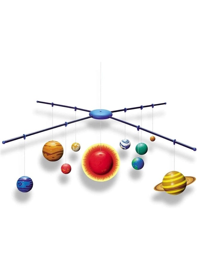 4M 4M-00-05520 3D Glow In The Dark Solar System Mobile Making Kit; Fun Science Kit Educational Toys