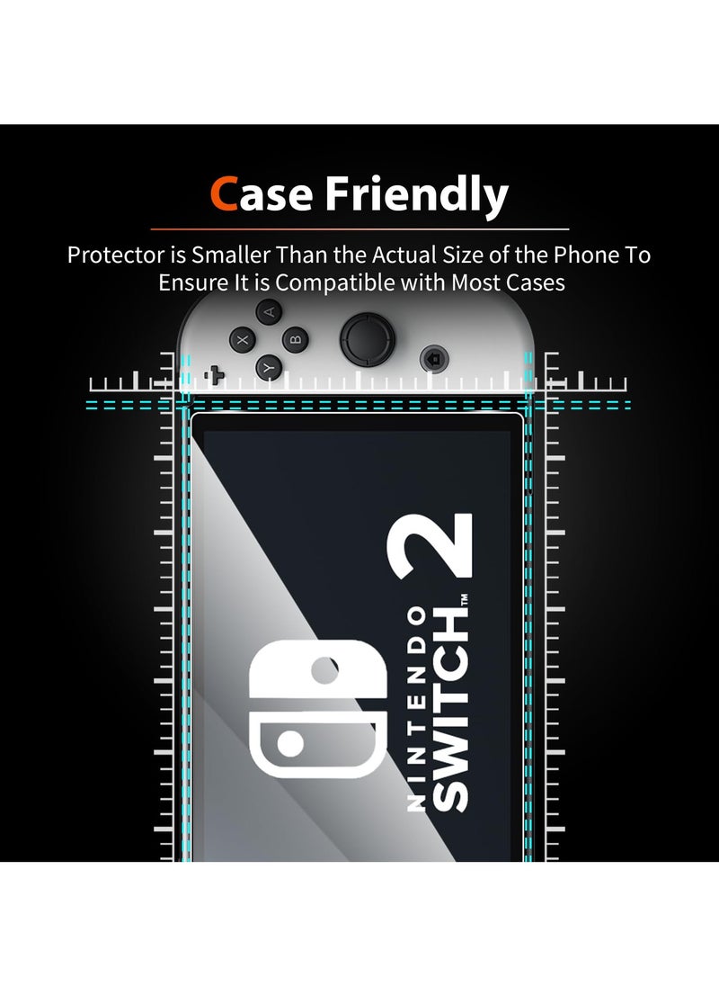 Tempered Protective Glass for Nintendo Switch 2 Console 9H Premium Screen Protector Film
