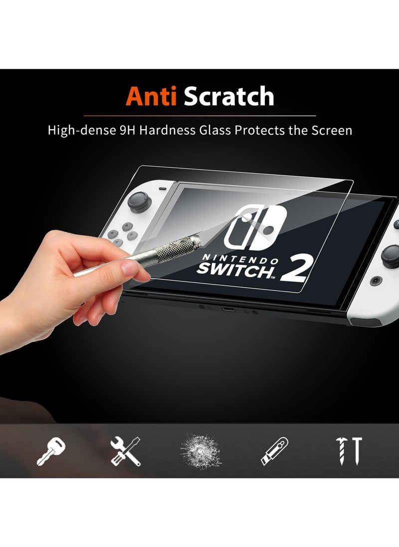 Tempered Protective Glass for Nintendo Switch 2 Console 9H Premium Screen Protector Film