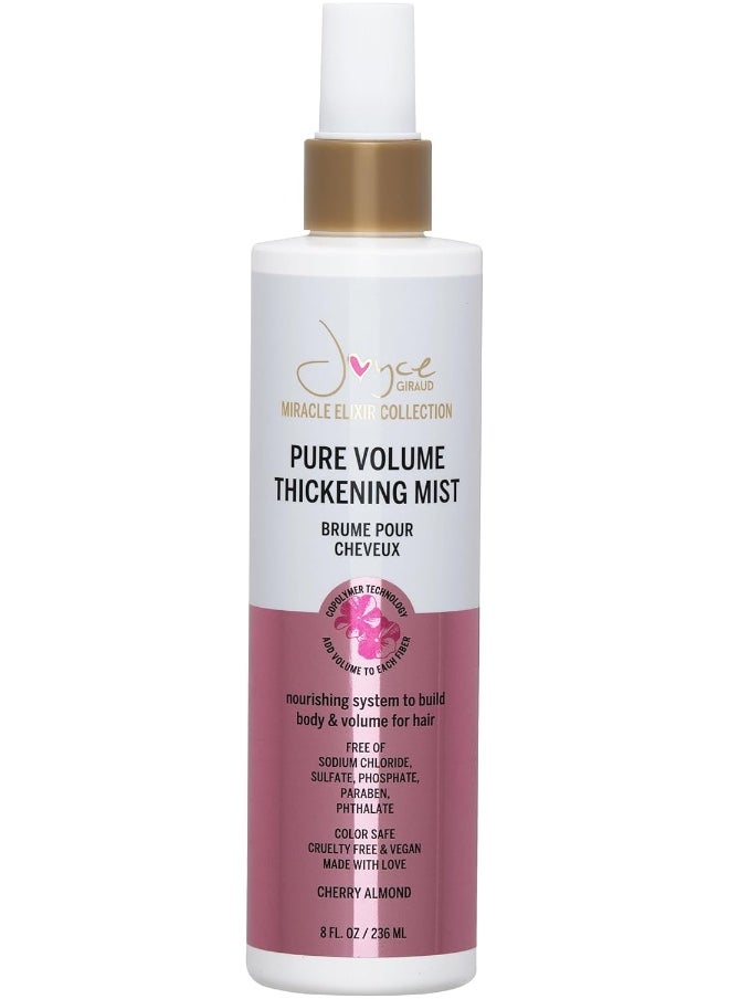 Miracle Elixir Collection Joyce Giraud Volumizing & Thickening Mist, Adds Body & Fullness, Cherry Almond Scent, 8 Fl. Oz