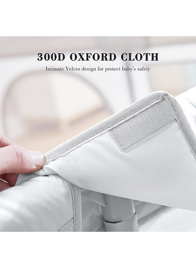 Baby Playpen, Large Baby Playard, Indoor & Outdoor Kids Activity Center with Anti-Slip Base, Sturdy Safety Play Yard with Breathable Mesh, Kid's Fence for Infants Toddlers (Grey, 127×127cm)