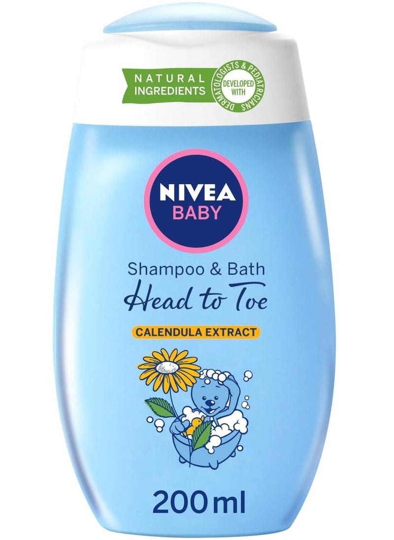 Baby Shampoo & Bath With Calendula Extract Head To Toe 200 ML