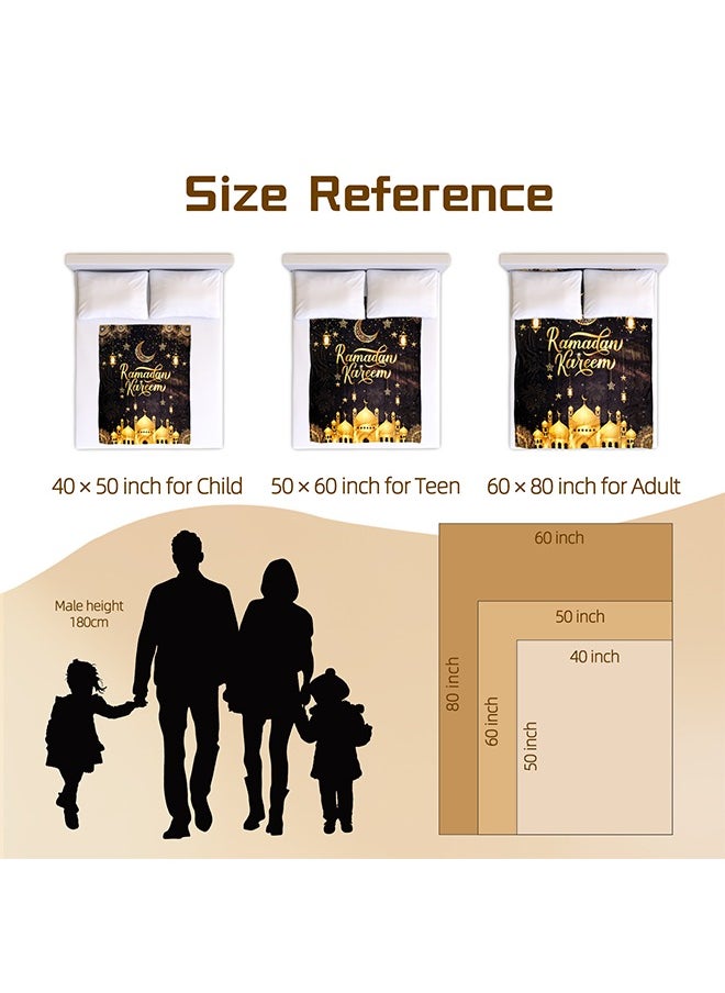 Black Gold Palace Blanket,Cozy Lightweight Thick Soft Blanket,Home Décor New Year Birthday Gifts for Women, Men and Kids Bedroom Living Room Couch Sofa Decor