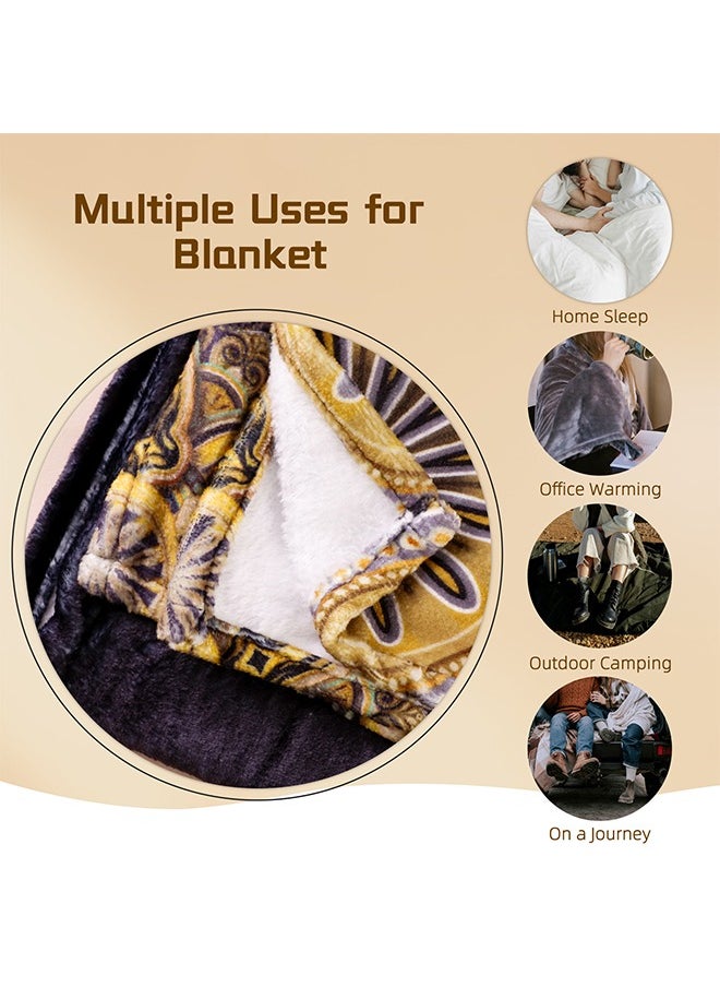 Black Gold Palace Blanket,Cozy Lightweight Thick Soft Blanket,Home Décor New Year Birthday Gifts for Women, Men and Kids Bedroom Living Room Couch Sofa Decor