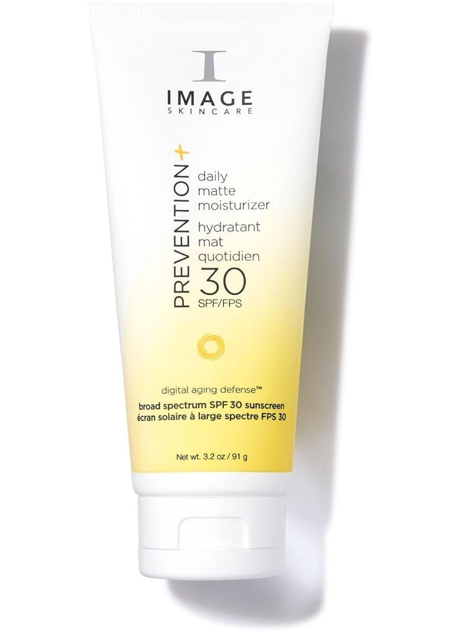 IMAGE Skincare, PREVENTION+ Daily Matte Moisturizer SPF 30, Zinc Oxide Mattifying Face Sunscreen Lotion, Amazon Exclusive, 3.2 oz