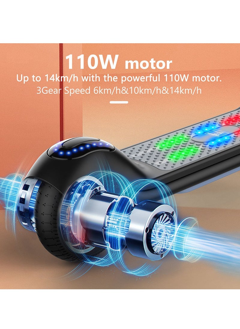 ZL-E7 kids Electric Scooter LED Headlamps Bluetooth Connectivity resistant anti slip rubber Vacum tire 7kg Aluminum Alloy Frame Material load 60kg E Scooter Foldable skateboard E-Bike Brushless orange